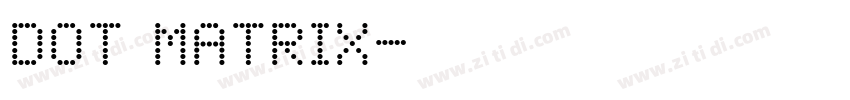DOT Matrix字体转换